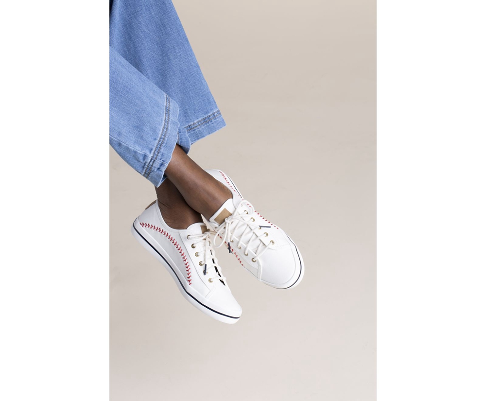 Keds Sneakers White - Kickstart Pennant - Womens CYWULH-820